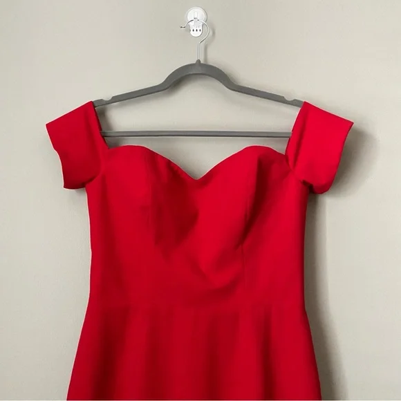 DRESS THE POPULATION Off Shoulder Cocktail Dress Red Size M - Picture 4 of 13